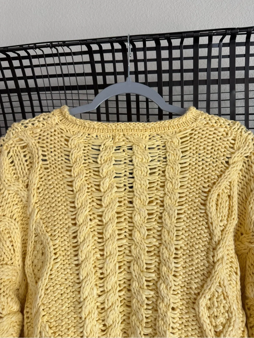 Free people opal knit cardigan lemon drop